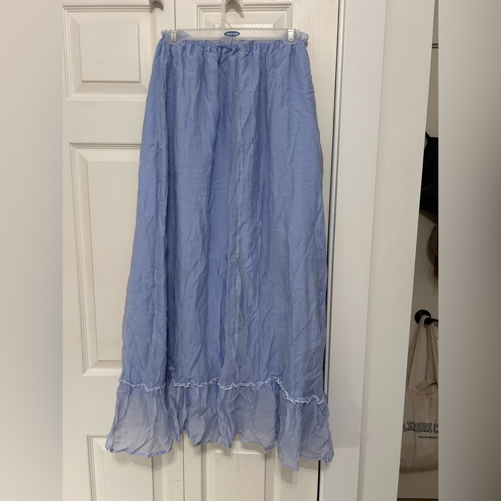 NWOT Blue Ruffled Skirt Set (Amazon) - Picture 4 of 8